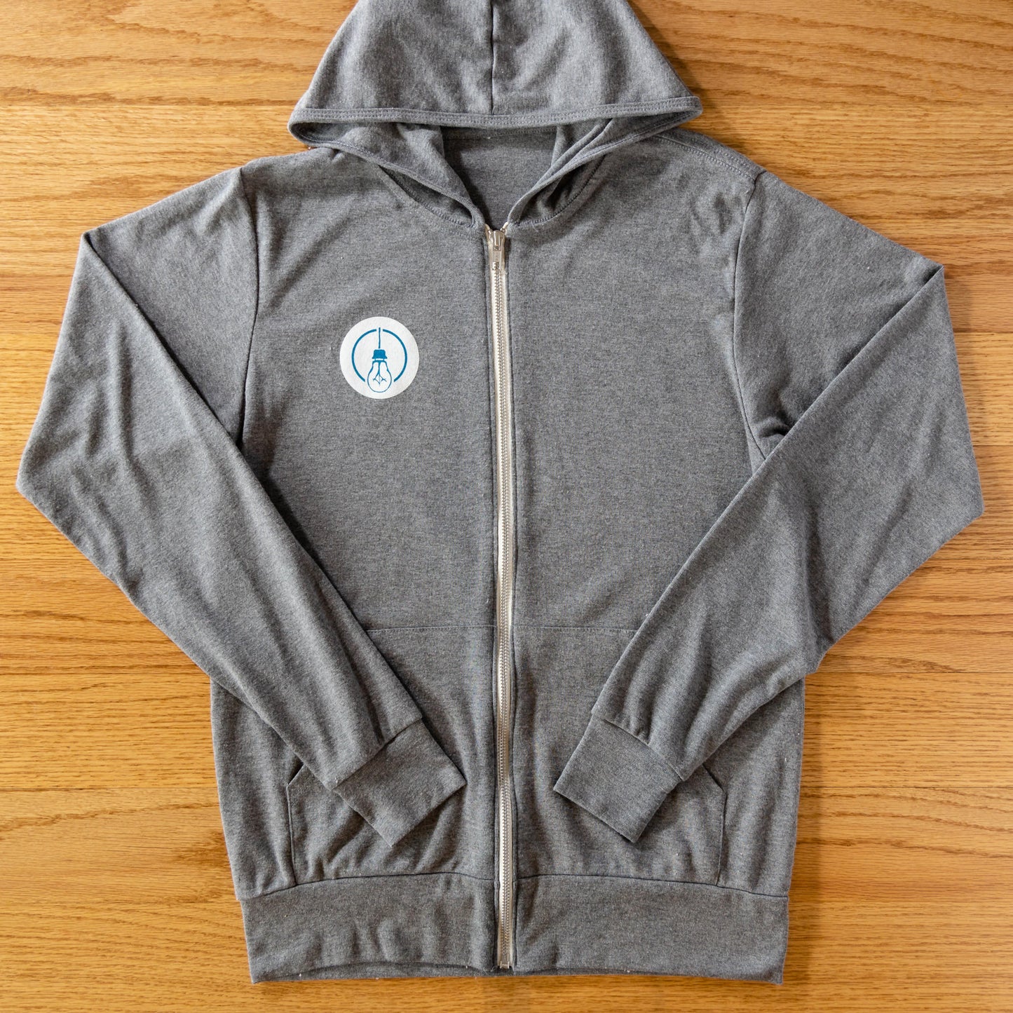 Circle Logo Light Weight Hoodie - Grey (XL Only)