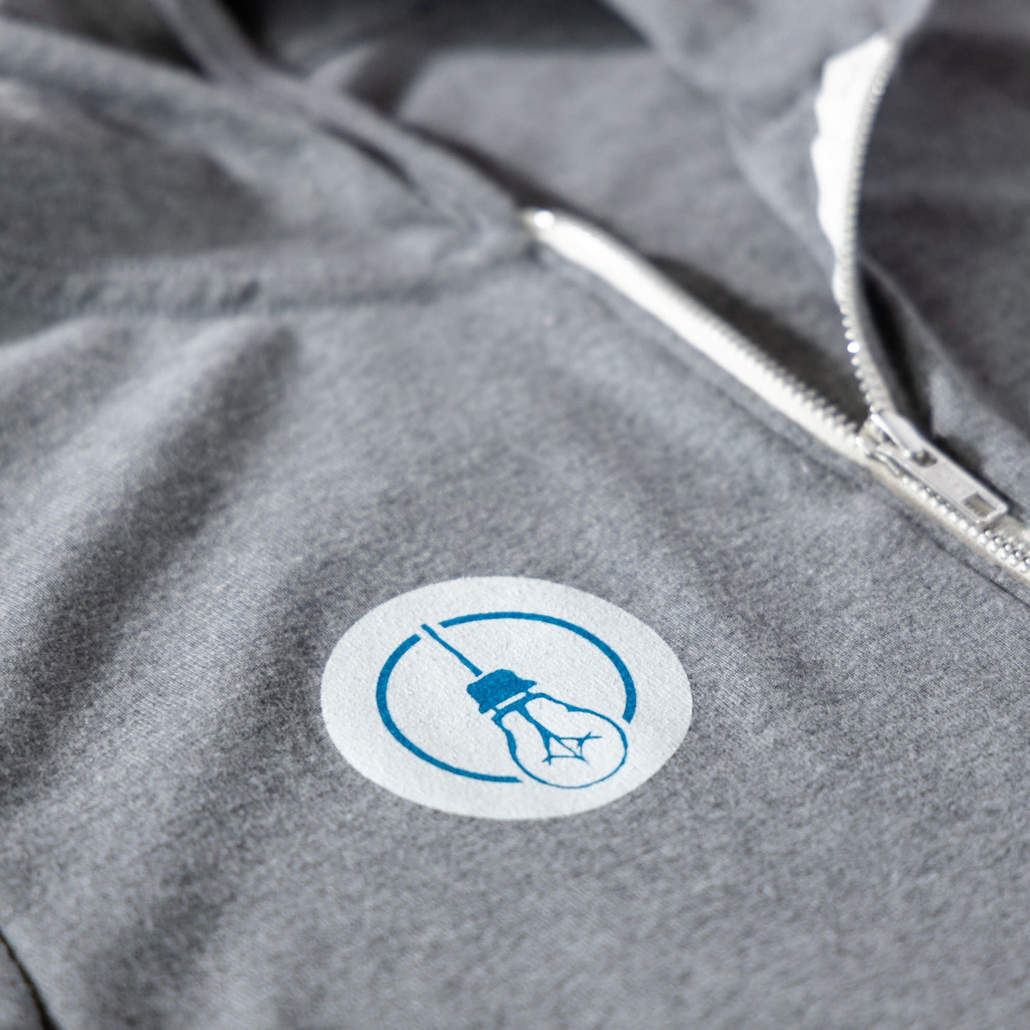 Circle Logo Light Weight Hoodie - Grey (XL Only)