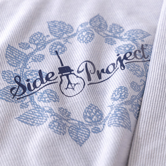 Hop Wreath Script Logo - Faded Denim