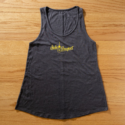 Ladies Script Logo Tank - Charcoal Grey