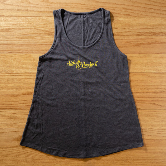 Ladies Script Logo Tank - Charcoal Grey
